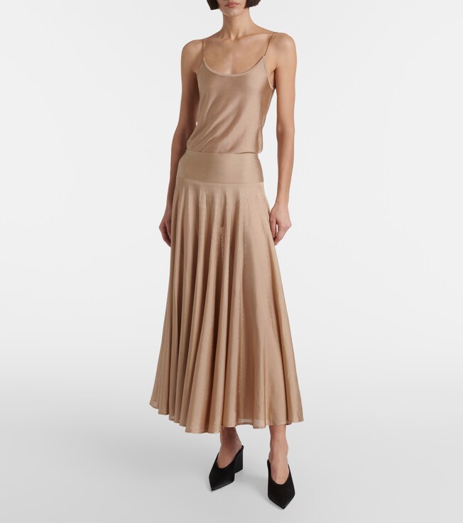 Alaïa Pleated maxi skirt
