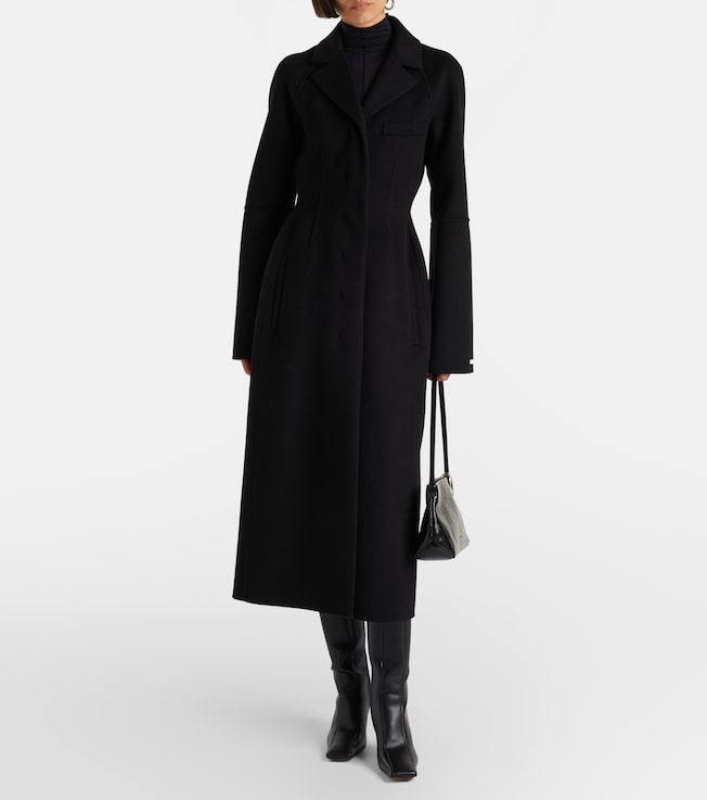 Sportmax Peplum virgin wool coat