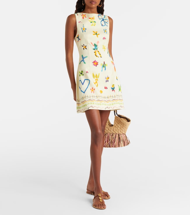 Alémais Sidi floral linen-blend minidress