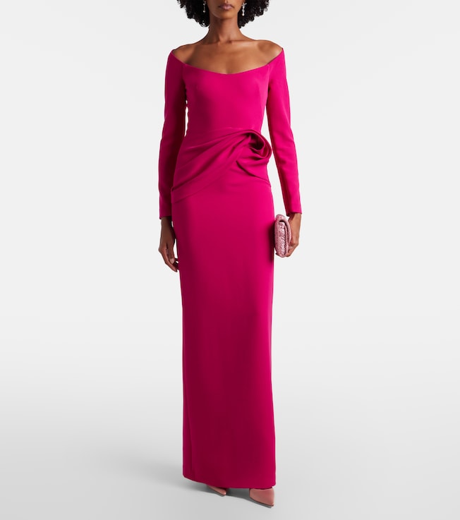 Safiyaa Emmina draped crêpe gown