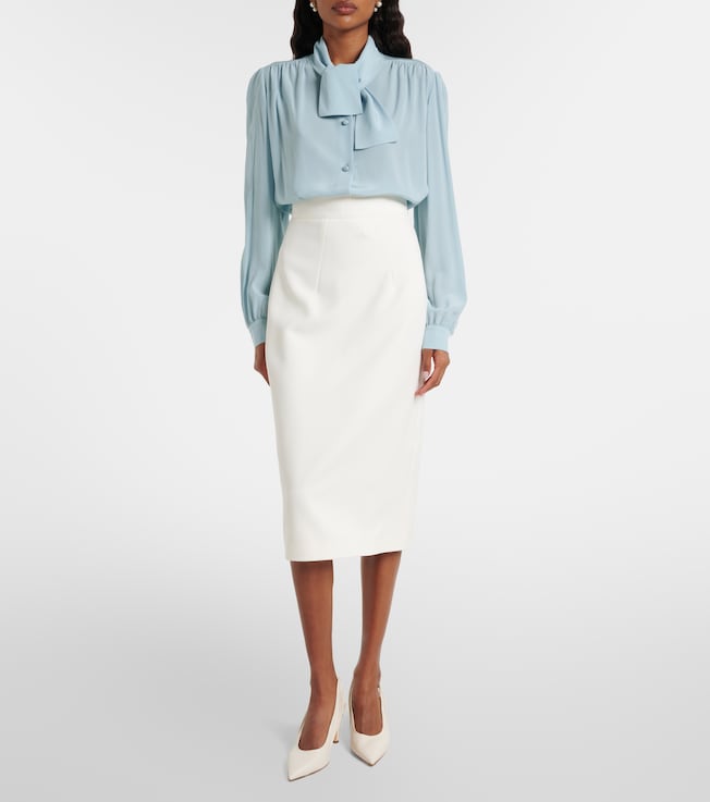 Safiyaa Safiyaa Hokuku crêpe pencil skirt