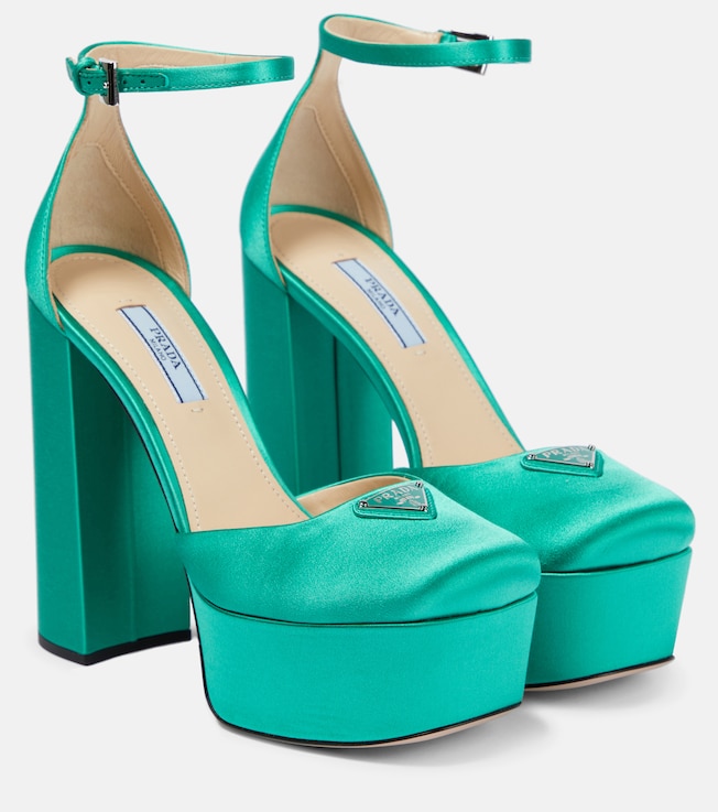 Prada Satin platform pumps