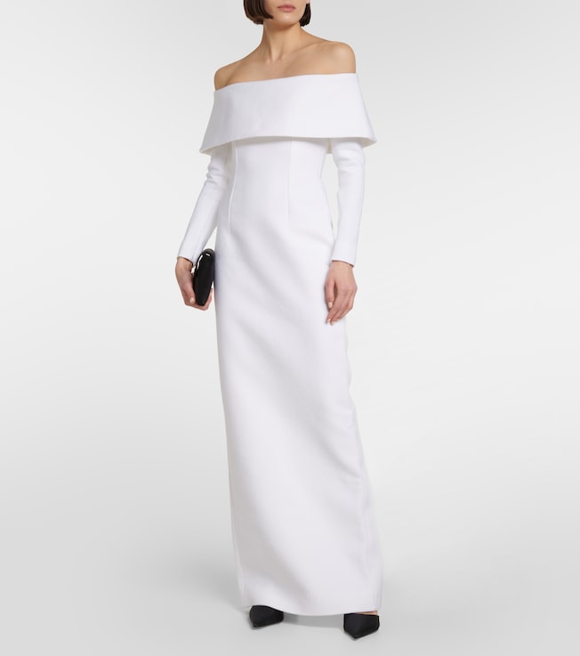 Emilia Wickstead Stephania off-shoulder crêpe maxi dress
