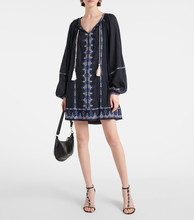 Marant Étoile Parsley embroidered cotton voile minidress