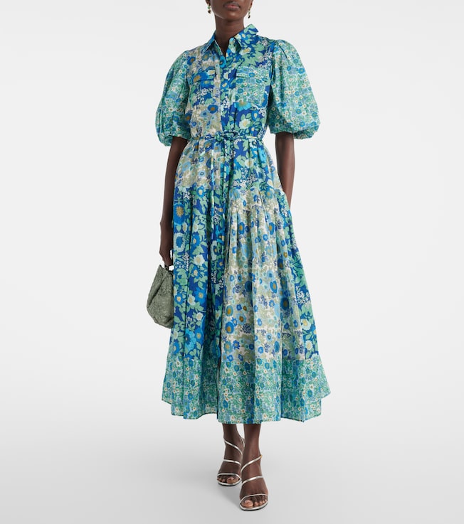 Alémais Sacha floral ramie shirt dress