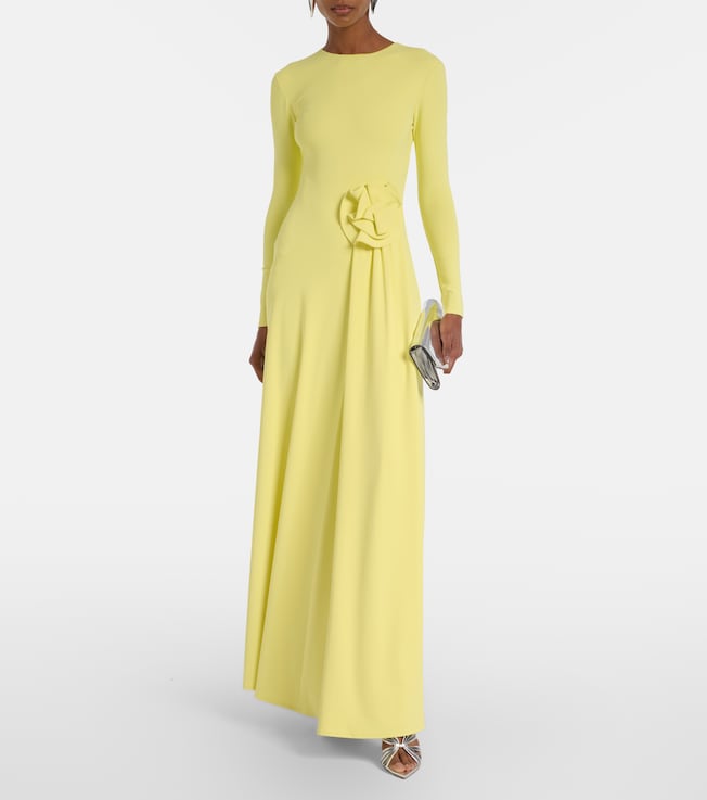 Roland Mouret Floral-appliqué gown
