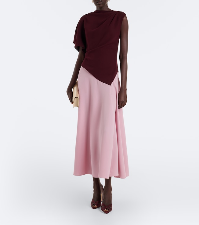Roksanda Oryn draped asymmetric crêpe midi dress