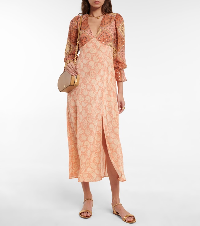 RIXO Aoife paisley-printed silk dress