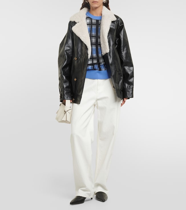 Dodo Bar Or Menash shearling-lined leather jacket