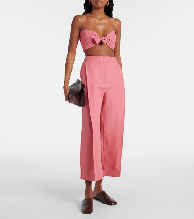 TOVE Santu linen and cotton-blend culottes