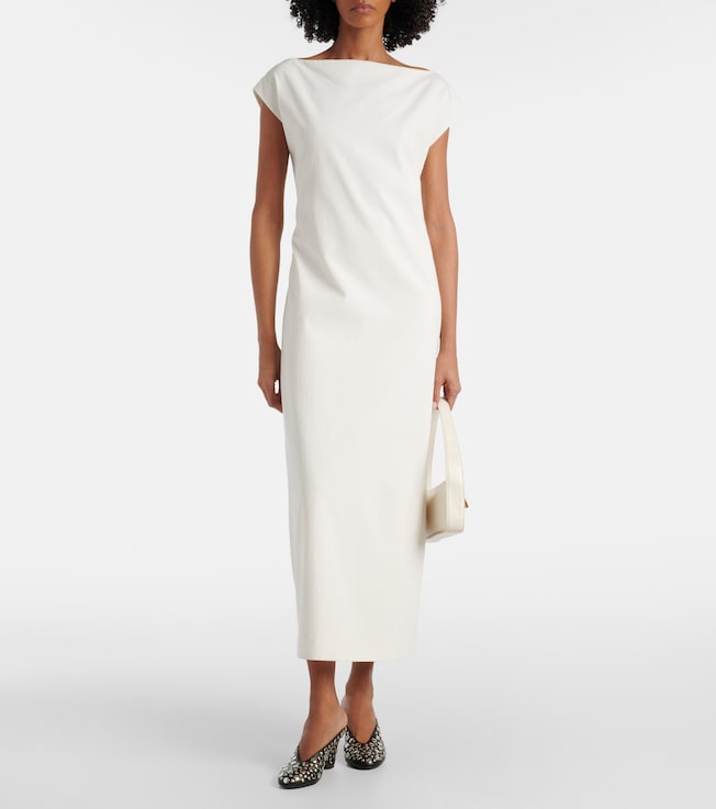 KHAITE Ayame open-back cotton maxi dress