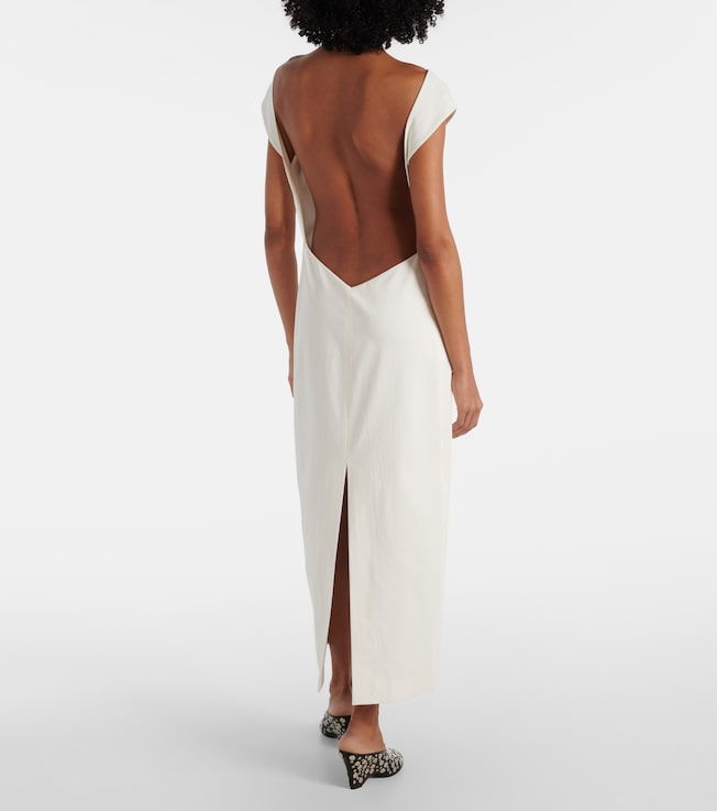 KHAITE Khaite Ayame open-back cotton maxi dress