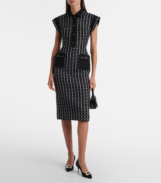 Elie Saab Tweed midi dress