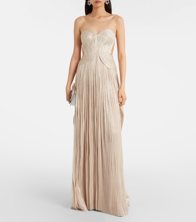 Maria Lucia Hohan Kamina cutout silk tulle bustier gown