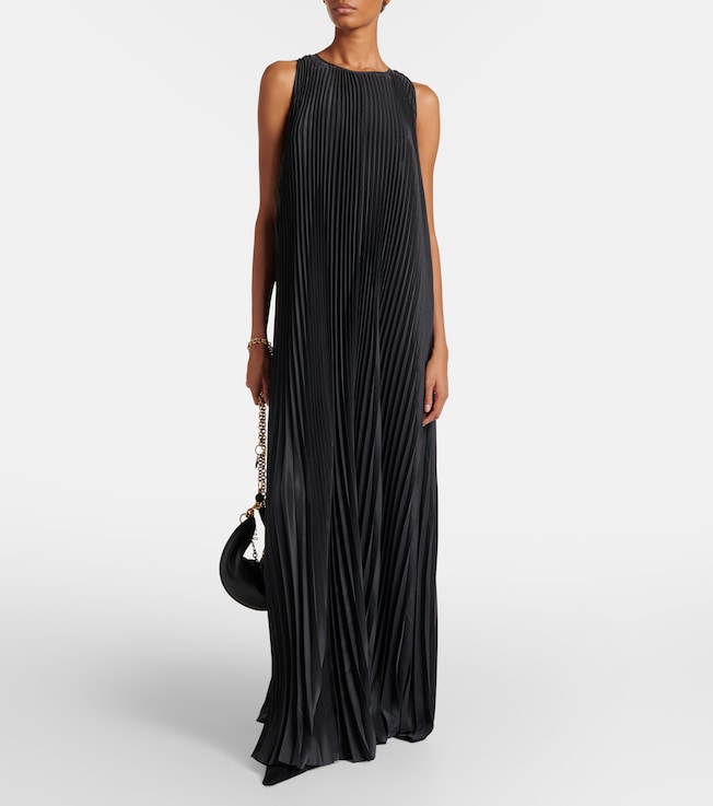alc lana pleated maxi dress A.L.C. Lara Pleated Satin Gown