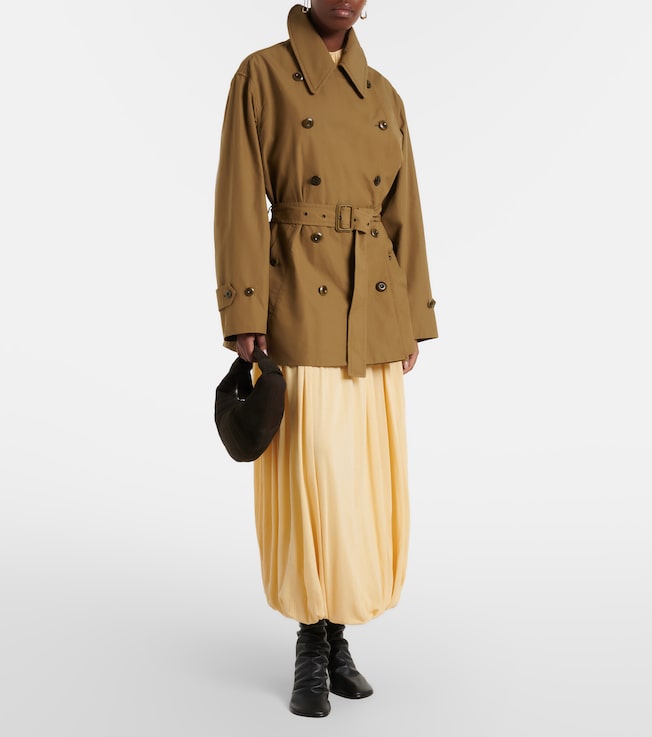 Lemaire Oversized cotton cropped trench coat