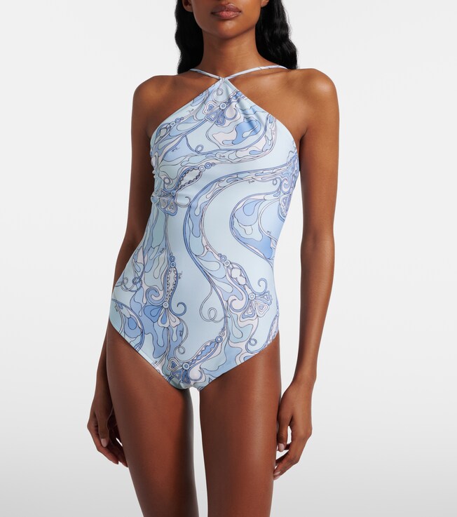 Pucci Orchidee open-back swimsuit