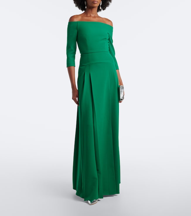 Safiyaa Amadora off-shoulder crêpe gown