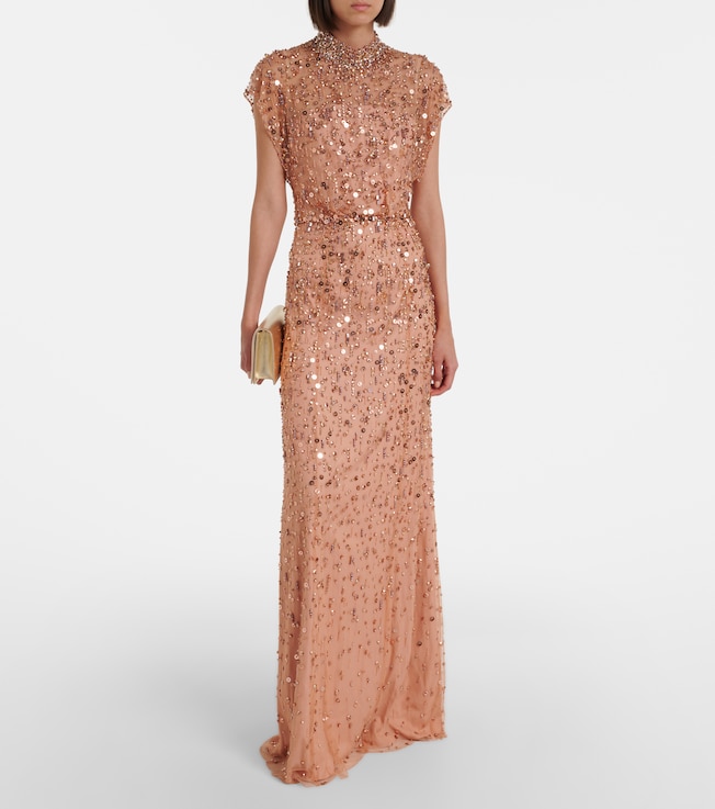 Jenny Packham Crystal Drop embellished gown