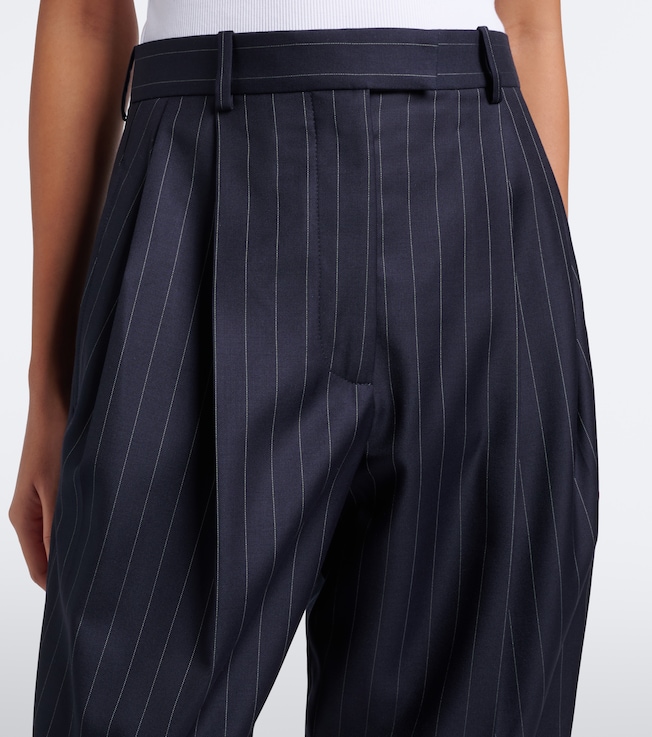 Givenchy Givenchy Pinstripe pleated wool wide-leg pants