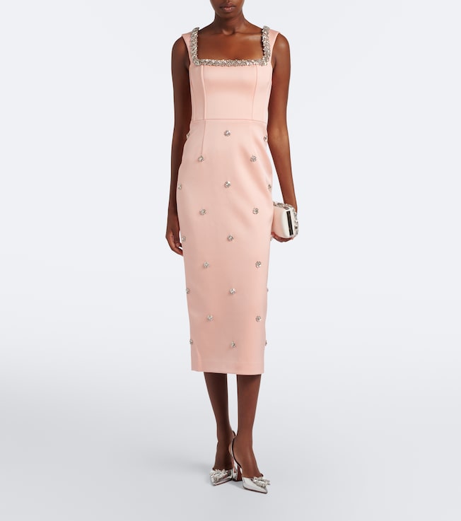Rebecca Vallance Ayla embellished satin cocktail dress