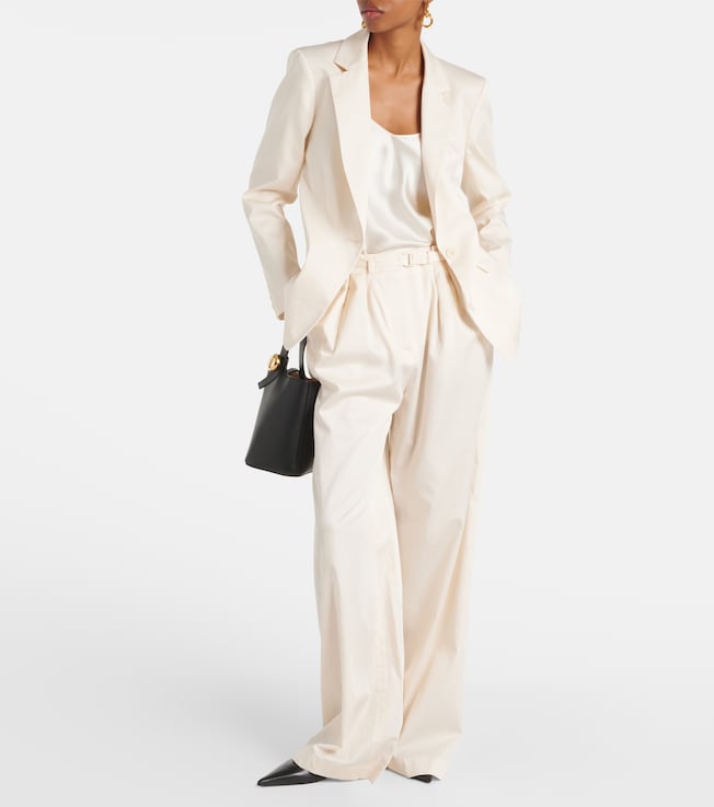 JOSEPH Tunis high-rise cotton wide-leg pants