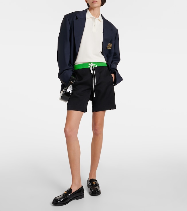 Miu Miu Logo cotton piqué polo shirt