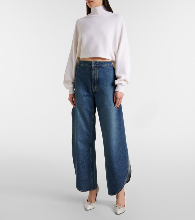 alice + olivia - Tucker Baggy Jeans with Darted Knees | Plush