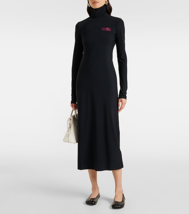 MM6 Maison Margiela Knitted turtleneck midi dress