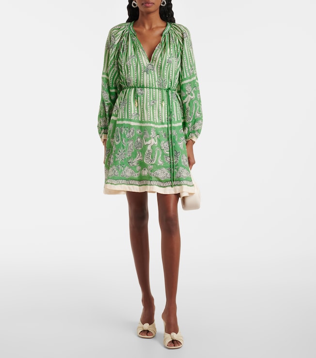 Alémais Lula printed linen minidress