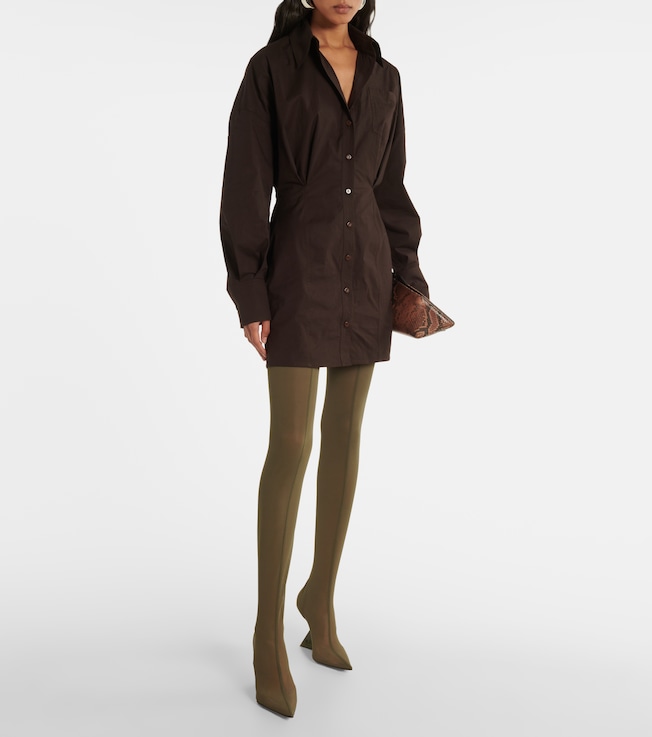 THE ATTICO Cotton-blend shirt dress