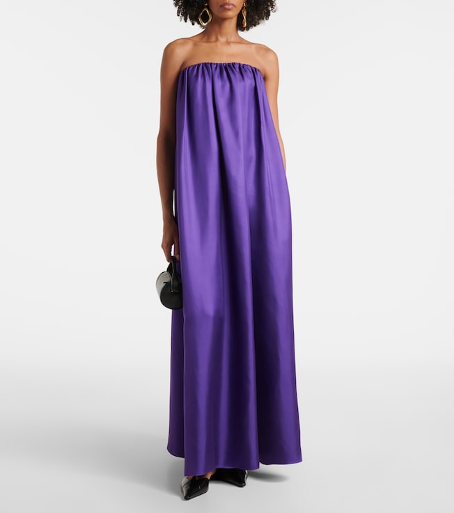 Max Mara Edda pleated silk maxi dress
