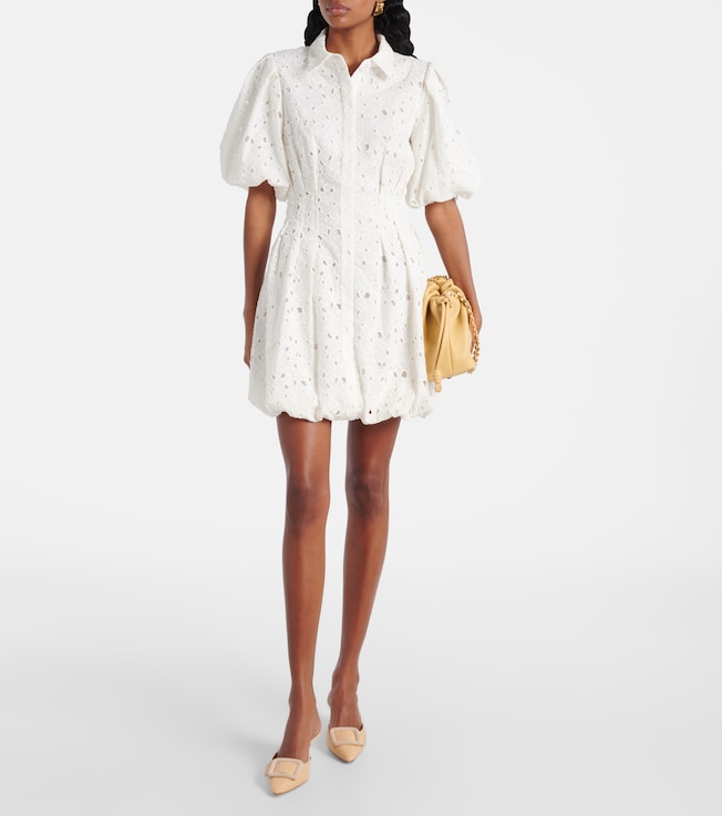 SIMKHAI Cleo broderie anglaise cotton minidress