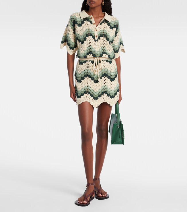 The Upside Tidal Hali cotton crochet miniskirt