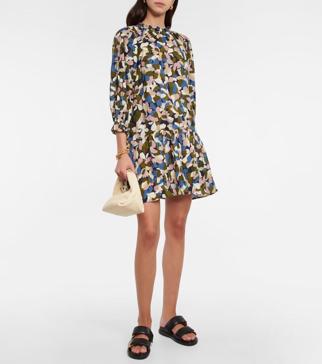 Velvet Printed cotton minidress