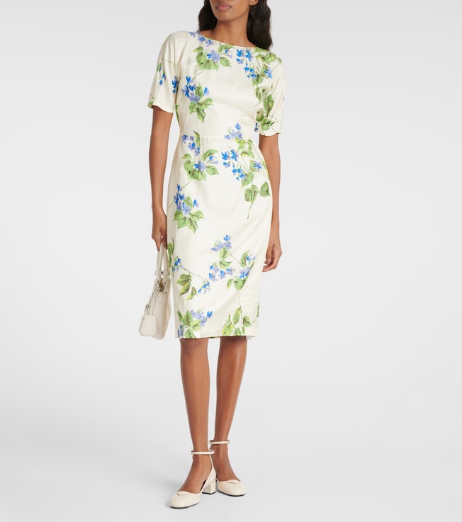 Prada Silk-blend midi dress
