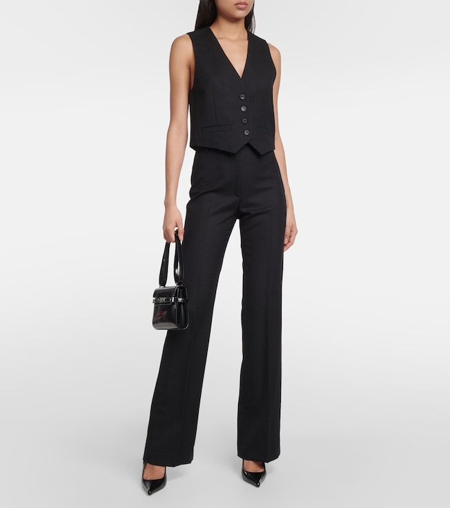 Nili Lotan Ismael pinstriped wool vest