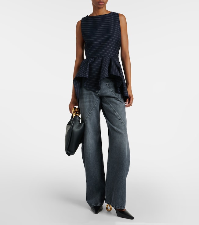 Jw Anderson Peplum wool-blend top