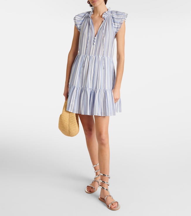 Veronica Beard Striped cotton minidress