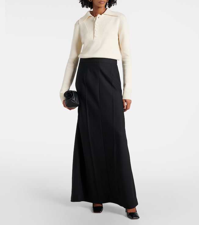 Plan C Wool and cashmere polo sweater