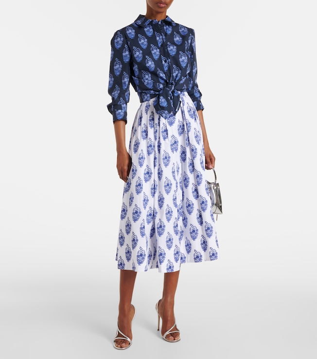 Carolina Herrera Icon floral cotton-blend shirt