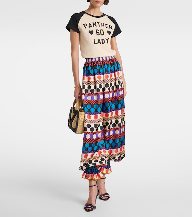 Valentino Printed silk culottes