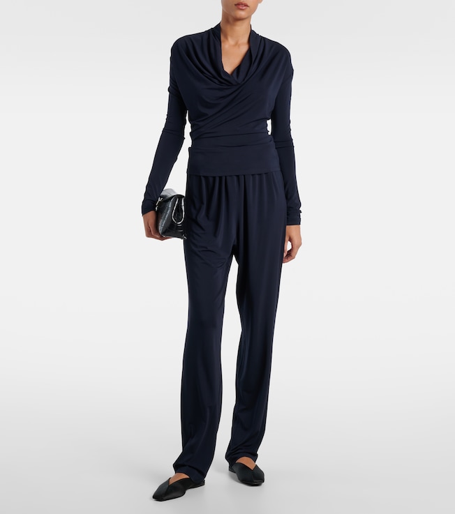 TOVE Fina draped jersey top