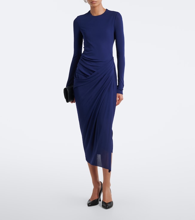 Erdem Draped jersey midi dress