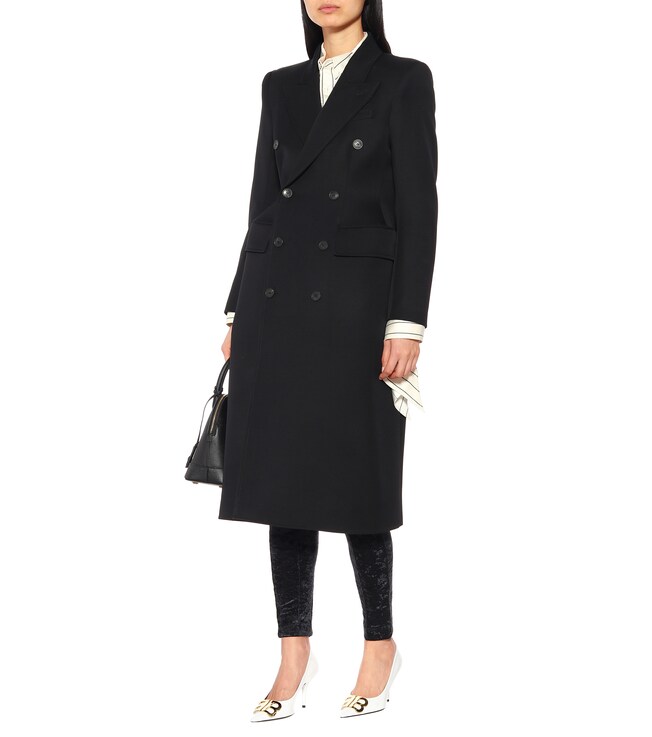 Balenciaga Hourglass wool-blend coat