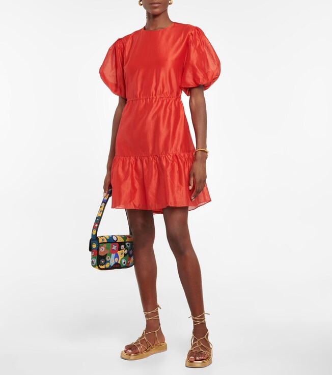 SIR. Lucelia cotton and silk minidress