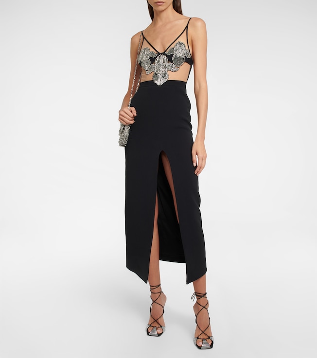 David Koma Embellished midi dress