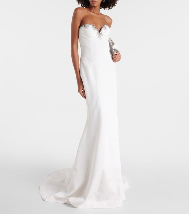 Miss Sohee Iris embellished silk maxi dress