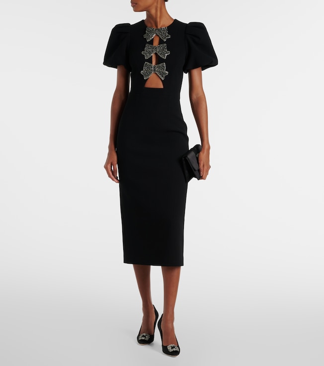 Rebecca Vallance Eliana puff-sleeve midi dress