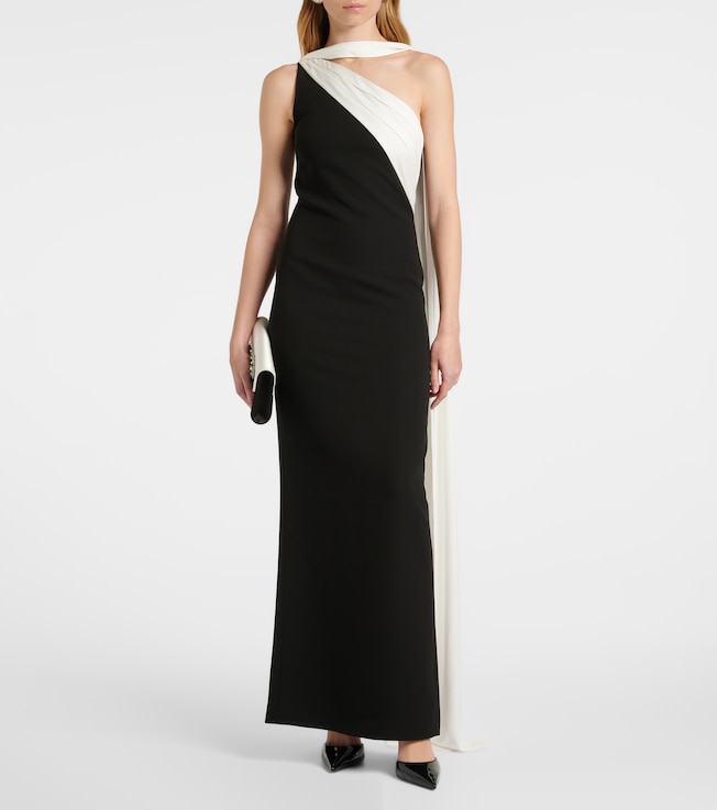 Roland Mouret Scarf-detail one-shoulder gown